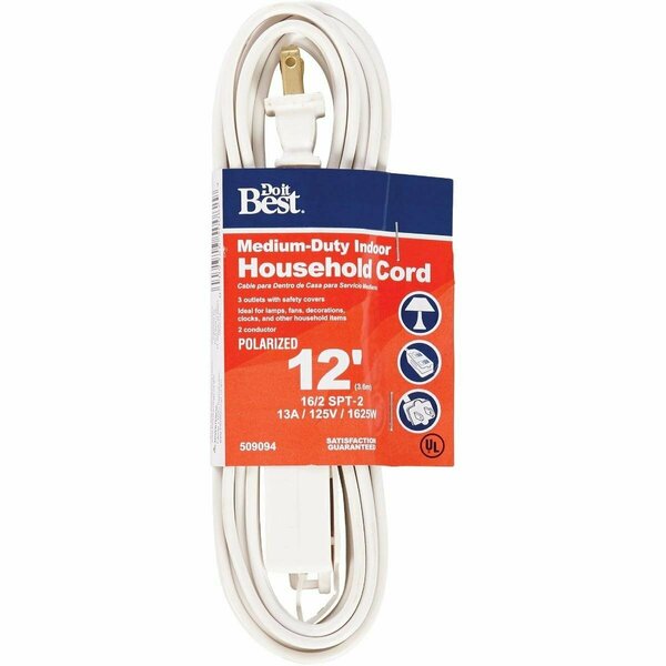 All-Source 12 Ft. 16/2 White Cube Tap Extension Cord IN-PT2162-12X-WH